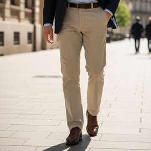 George Men's Barley Classic Fit Flat Front Pants, Size 42 x 30